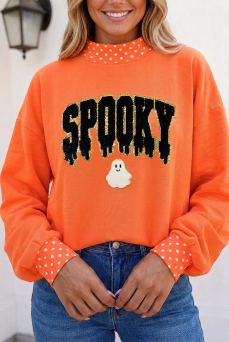 Tayla Trim Mock Halloween Sweatshirt