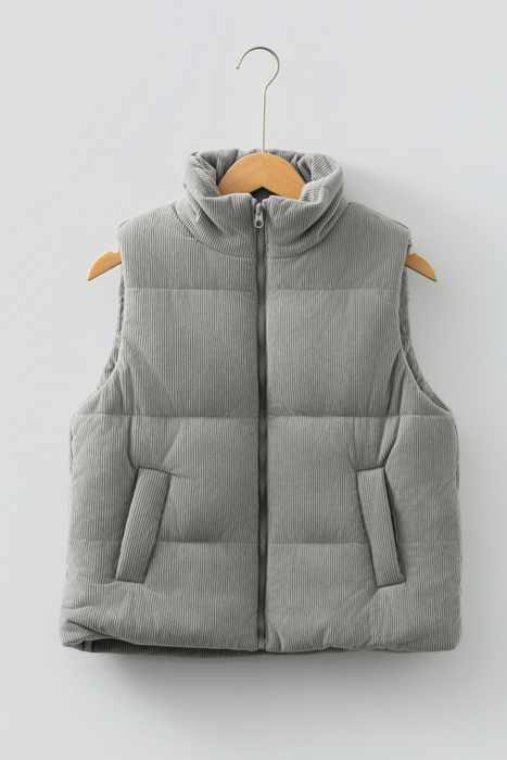 Taytum Stand Zipped Puffer Vest