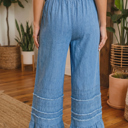  Taytum Wide Leg Chambray Pants