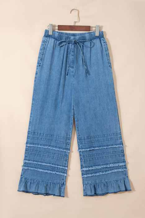 Taytum Wide Leg Chambray Pants