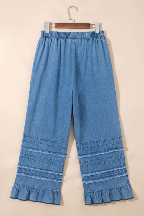 Taytum Wide Leg Chambray Pants