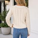  Teagan Shoulder Cable Knit Sweater