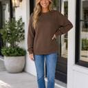  Teresa Textured Drop Shoulder Pullover
