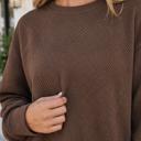  Teresa Textured Drop Shoulder Pullover
