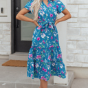 Tessa Tie Belted Long Dress