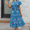  Tessa Tie Belted Long Dress