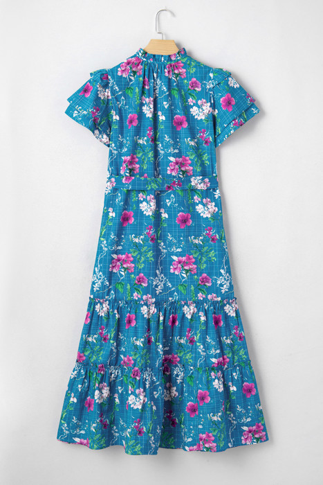 Tessa Tie Belted Long Dress