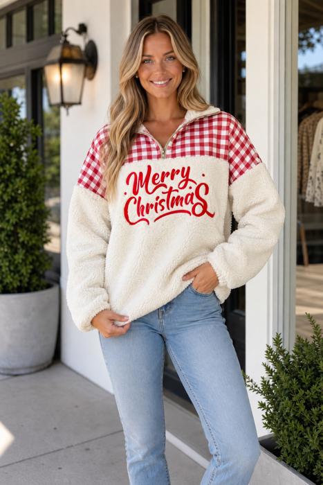 Thaliah Merry Christmas Baggy Sweatshirt