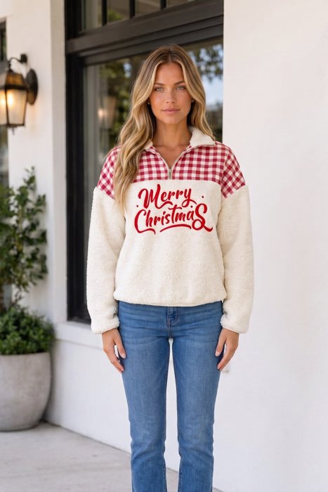 Thaliah Merry Christmas Baggy Sweatshirt