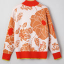  Theaella Zip Collared Pullover Sweater