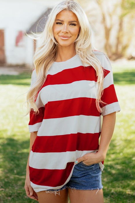 Tiana Block Oversize Tunic Tee