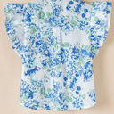  Tiana Floral Ruffle Sleeve Button Up