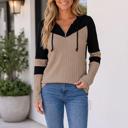 Parchment Large Tiania Hooded Top Long Sleeve Top