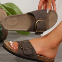  Tilly Buckle Thick Sole Slippers