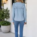 Toni Sleeve Chambray Blouse Long Sleeve Top