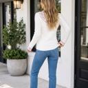  Tracy Sleeve Pullover Sweater Long Sleeve Top