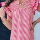  Treasure Ruffled Short Sleeve Blouse