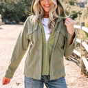 Green Medium Undine Knit Textured Hooded Jacket