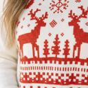  Valentena Reindeer Christmas Casual Sweater