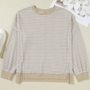  Vanessa Knit Ribbed Trim Long Sleeve PLUS Top