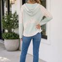  Vanesssa Floral Patchwork Hooded Long Sleeve Top