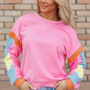  Veronica Colorblock French Terry Top