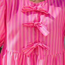  Violet Puff Sleeve Mini Dress