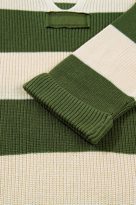 Violet Stripe Colorblock Notched PLUS Sweater