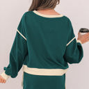  Violeta Loose Pullover and Lace-up Waist Skort Set