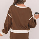  Violeta Loose Pullover and Lace-up Waist Skort Set