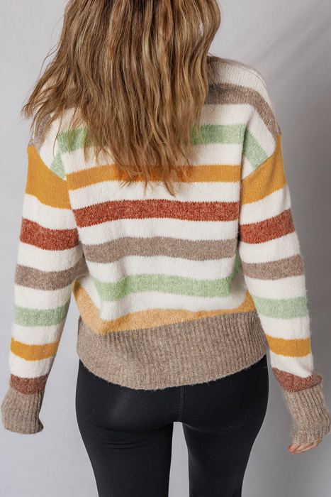 Vivian Stripe Crew Neck Sweater