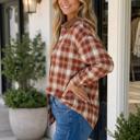  Vivianah Down Shirt Long Sleeve Top