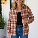 Red Small Vivianah Down Shirt Long Sleeve Top