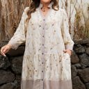 Khaki 3X Vivienne a Line PLUS Dress
