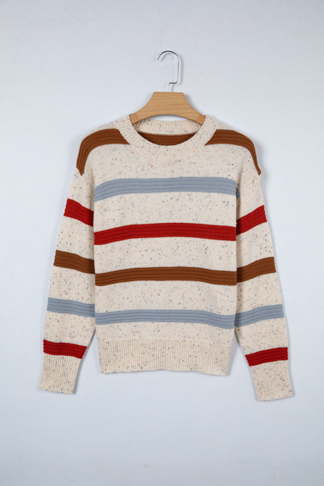 Vivienne Shoulder Heathered Knit Sweater
