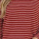  Wandah Stripe Drop Shoulder Long Sleeve Top