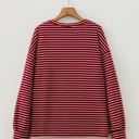  Wandah Stripe Drop Shoulder Long Sleeve Top