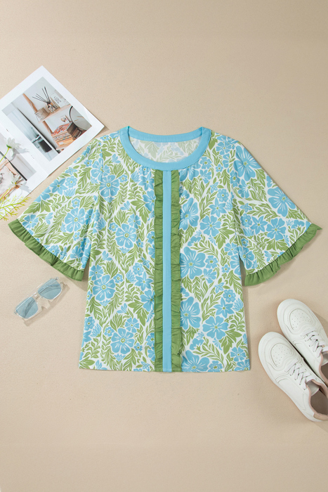 Waverly Trim Half Sleeve Blouse