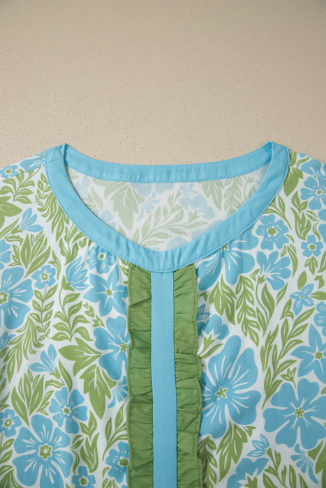 Waverly Trim Half Sleeve Blouse