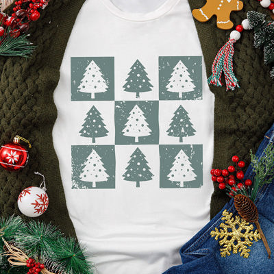 White Christmas Distressed Graphic Oversize Tee