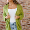  Whitley Crochet Knit Open Cardigan