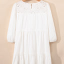  Whitley Floral Lace Patchwork Tiered Mini Dress