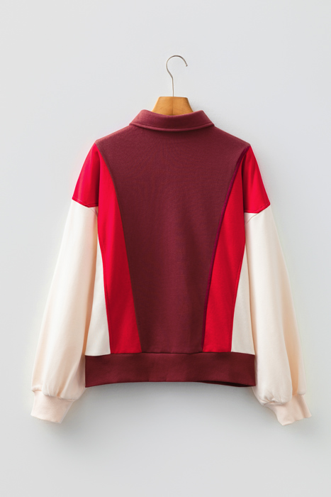 Whitley Patchwork Snap Oversize Hoodie