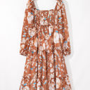  Willow Floral Shirred Square Neck High Waist Maxi Dress