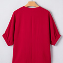  Willow Trim Half Sleeve Blouse