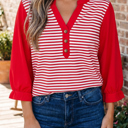  Wrenley 4 Sleeve Patchwork Top