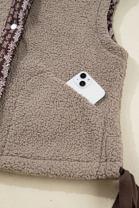Wrenley Bows Sherpa Fleece Vest
