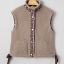 Goat Medium Wrenley Bows Sherpa Fleece Vest