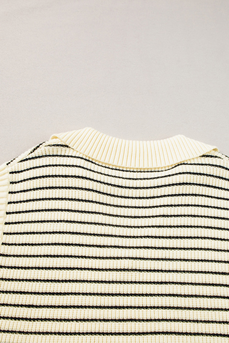 Wynter Stripe Turn Down Sweater