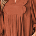  Yaranina Pleated Corduroy Mini Dress